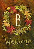 Fall Wreath Monogram B Flag image 2