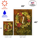 Fall Wreath Monogram Z Flag image 6