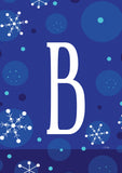 Winter Snowflakes Monogram B Flag image 2