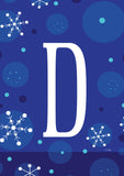 Winter Snowflakes Monogram D Flag image 2