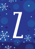 Winter Snowflakes Monogram Z Flag image 2
