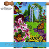 Butterflies In The Garden Flag image 4