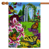 Butterflies In The Garden Flag image 5
