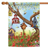 Poppies & Birdhouses Flag image 5