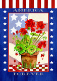 Patriotic Geranium Pot Flag image 2
