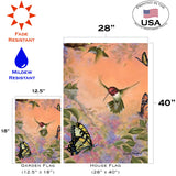 Anna's Hummingbirds and Butterflies Flag image 6
