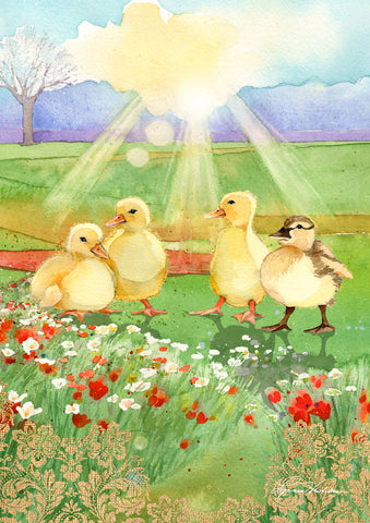 Ducklings at Dawn Flag image 1