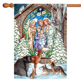 Winter Nativity Flag image 5