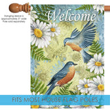 Bluebirds & Daisies Flag image 4