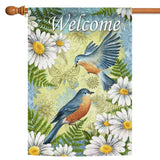 Bluebirds & Daisies Flag image 5