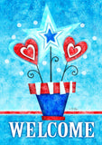 Potted Patriotic Welcome Flag image 2