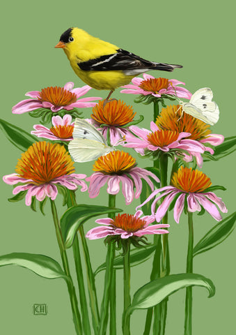 Bird Bouquet Flag image 1