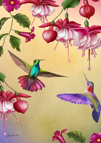 Thirsty Hummingbirds Flag image 1
