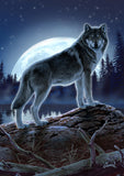 Full Moon Wolf Flag image 2