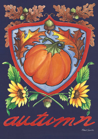 Autumn Pumpkin Crest Flag image 1