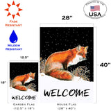 Winter Welcome Fox Flag image 6