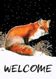 Winter Welcome Fox Flag image 2