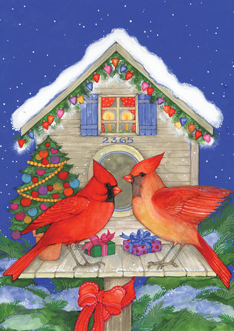 Christmas Cardinals Flag image 1