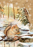 Snowy Squirrel Flag image 2
