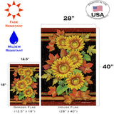 Sunflowers and Leaves Flag image 6