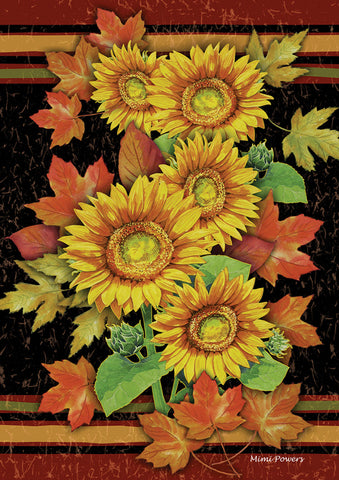 Sunflowers and Leaves Flag image 1