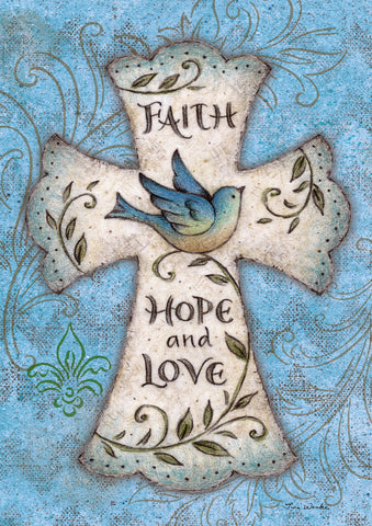 Faith Hope Love Flag image 1