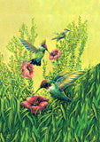 Hummingbirds in Flight Flag image 2