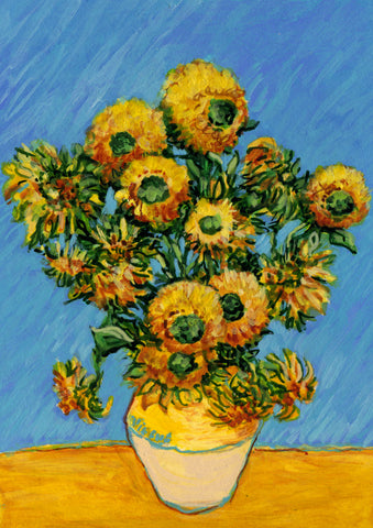 Van Gogh's Sunflowers Flag image 1