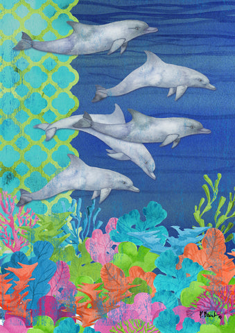 Diving Dolphins Flag image 1
