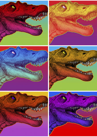 Neon Dinosaur Flag image 1
