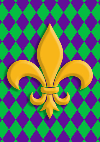 Harlequin Fleur De-Lis Flag image 1