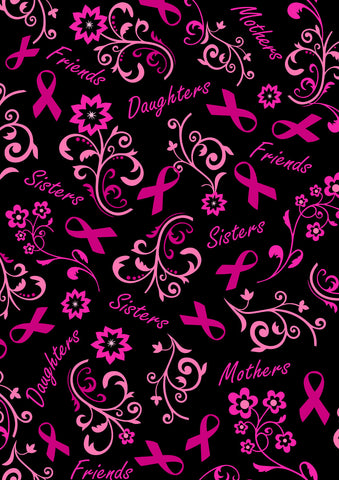 Pink Ribbon Collage Flag image 1