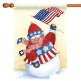 Star Spangled Snowman Flag image 5