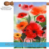 Watercolor Poppies Flag image 4