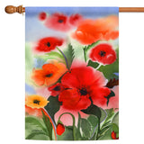 Watercolor Poppies Flag image 5