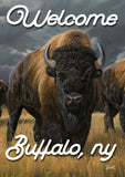 Where the Buffalo Roam-Welcome Buffalo NY Flag image 2