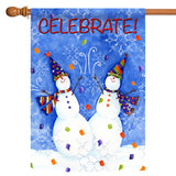 Snowman Celebration Flag image 5