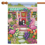 Kittens And Flamingoes Flag image 5