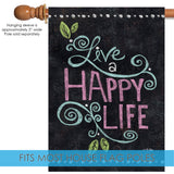 Happy Life Chalkboard Flag image 4