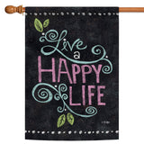 Happy Life Chalkboard Flag image 5