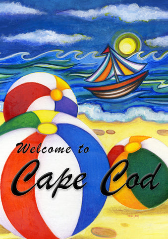 Beach Balls-Welcome to Cape Cod Flag image 1