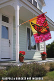 Painted Monarch On Pink Flag image 8