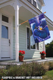 Blue Painted Pansy Flag image 8