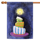 Sparkling Birthday Present Cake Flag image 5