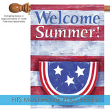 Bunting On Striped Welcome Summer Flag image 4