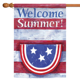 Bunting On Striped Welcome Summer Flag image 5