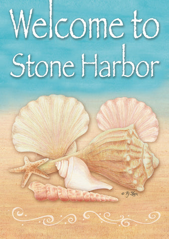 Welcome Shells-Stone Harbor Flag image 1