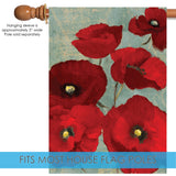 Red Painted Poppies Flag image 4
