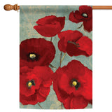 Red Painted Poppies Flag image 5