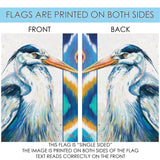Hand Painted Heron Flag image 9